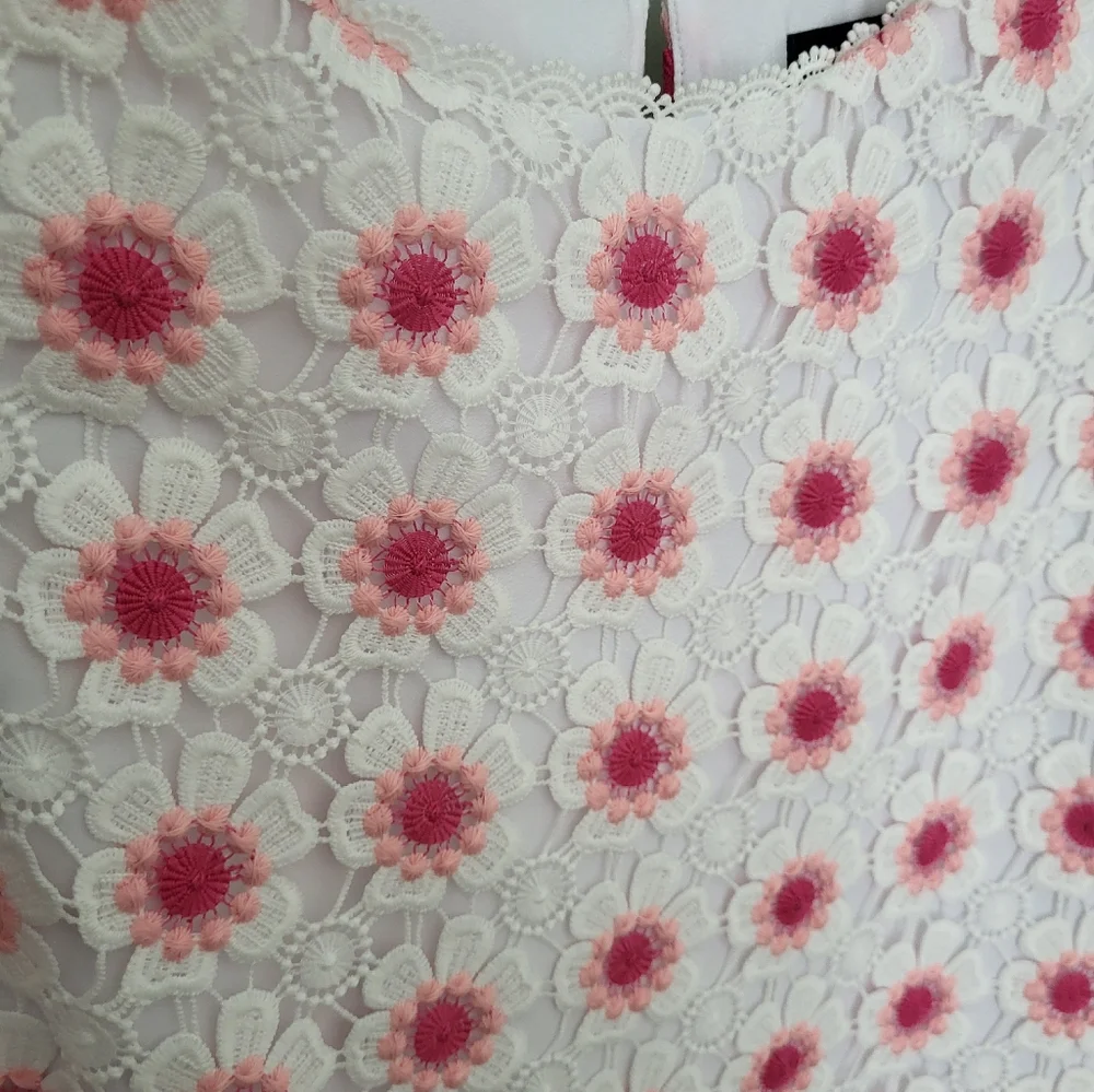 J crew Women crochet floral Sleeveless Top‎ Size XS